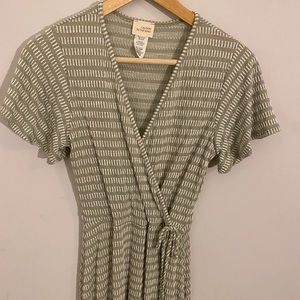 Green Patterned Midi Dress (Never Worn)